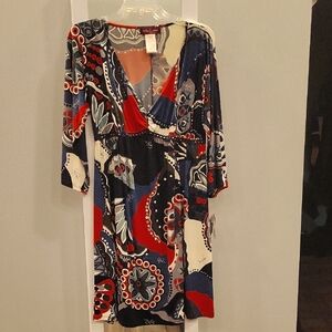 Multicolor Patterned Women's Dress